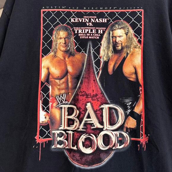 Vintage WWE Bad Blood Kevin Nash Vs Triple H Shirt - Picture 3 of 8